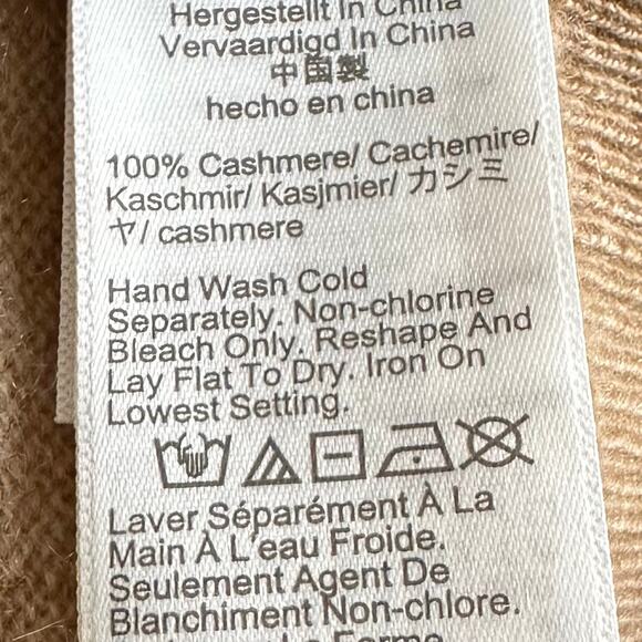 J.Crew Cashmere Classic Fit Crewneck Sweater Heather Camel BA400 Size XL New - Picture 12 of 14